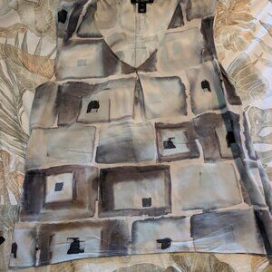 ST JOHN Silk Sleeveless Top Size 16